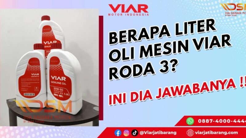 berapa liter oli mesin viar-min