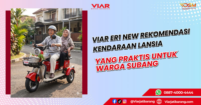 Sepeda listrik roda tiga Viar ER1 New untuk lansia di Subang